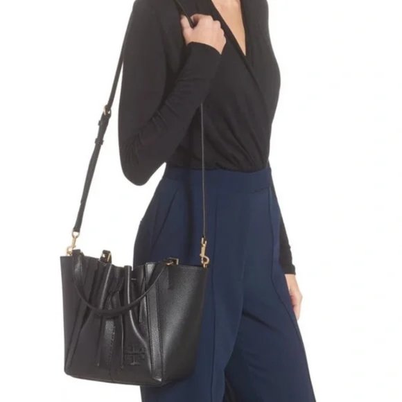 Tory Burch "McGraw Dragonfly" bag - new, unused, luxury bucket purse - Picture 3 of 12